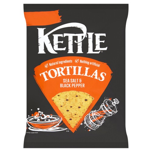 KETTLE Tortillas Sea Salt & Black Pepper