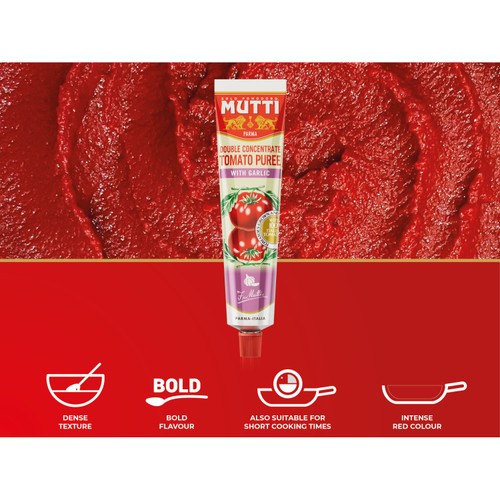 Mutti Double Concentrate Tomato Puree with Garlic