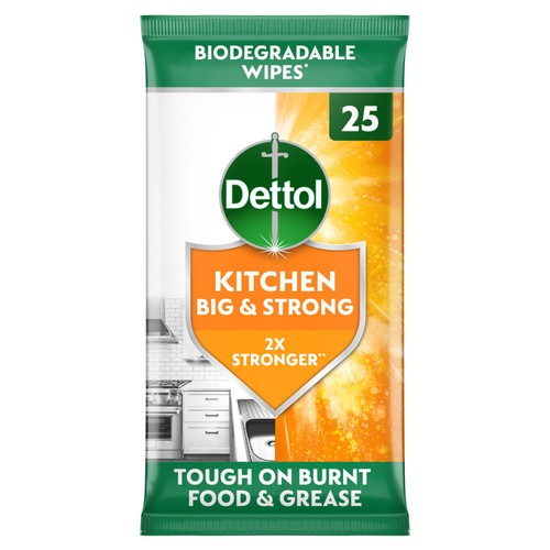 Dettol Big & Strong Kitchen Surface Cleaning Wipes