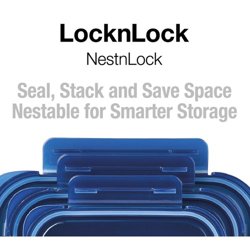 LocknLock NestnLock Blue Container Set, 3pc