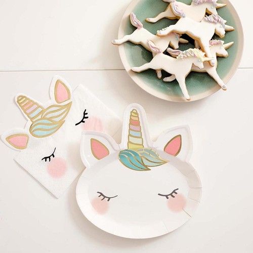 Talking Tables Unicorn Shaped Paper Plates