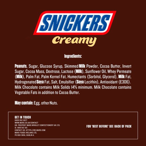 Snickers Creamy Peanut Butter & Milk Chocolate Snack Bars Multipack