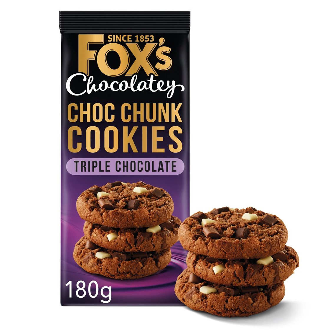 Fox s Biscuits Triple Chocolate Chunkie Cookie Ocado
