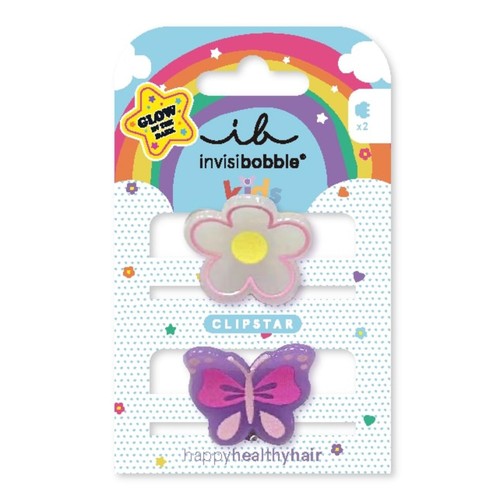InvisibobbleCLIPSTAR CLOW KIDS HAPPY FLOWER 2pc