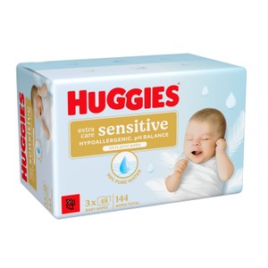 Huggies Extra Care Sensitive Baby Wipes 3 x 48