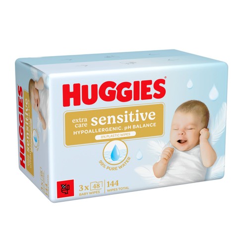 Huggies Pure Extra Sensitive Baby Wipes Triple Pack