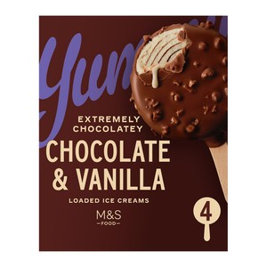 4 Chocolate & Vanilla Loaded Ice Creams