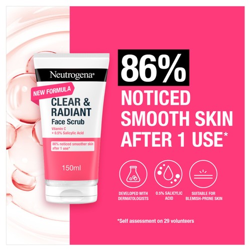 Neutrogena Clear & Radiant Face Scrub with Vitamin C + 0.5% Salicylic Acid
