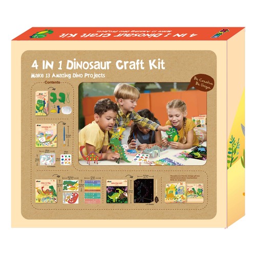 Avenir 4 in 1 Dinosaur Craft Kit