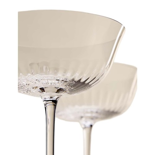 M&S Set of 2 Delphine Coupes, Clear