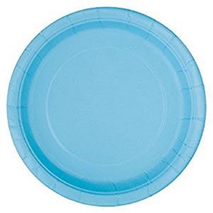 Powder Blue Recyclable Paper Party Plates