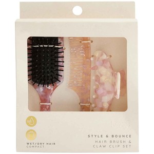 Comb, Brush & Clip Set