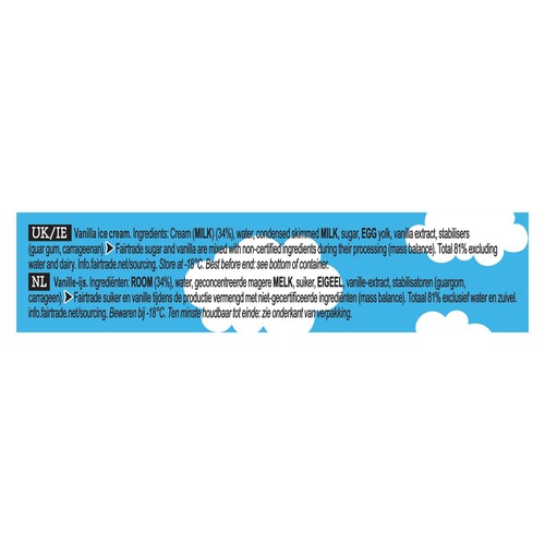 Ben & Jerry's Vanilla Mini Ice Cream Tub Multipack 12 x 100ml