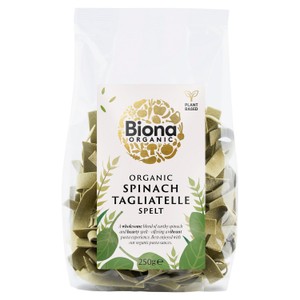 Biona Organic Rolled Spelt Spinach Artisan Tagliatelle