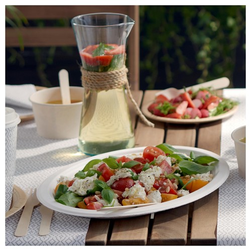 White Microwaveable Buffet Platters
