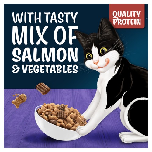 Felix Doubly Delicious Senior 7+ Salmon & Vegetables Dry Cat Food