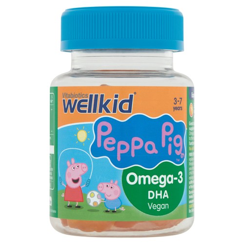 Vitabiotics WellKid Orange Vegan Peppa Pig Omega-3 DHA Jellies 3-7yrs 