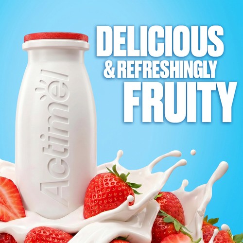 Actimel Strawberry Fat Free Immune Support Yoghurt Drink Multipack