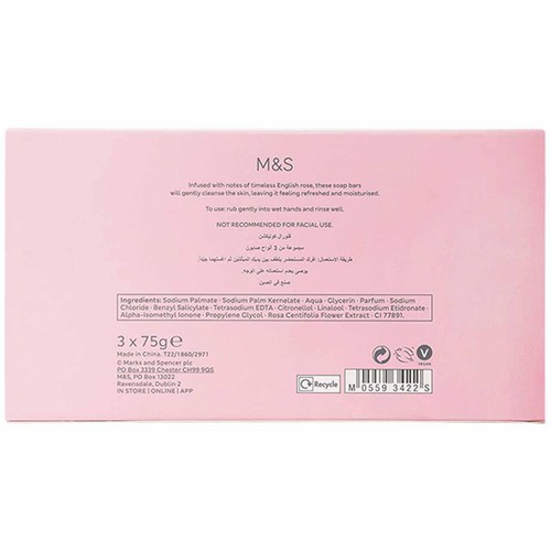 M&S Rose Soap Trio