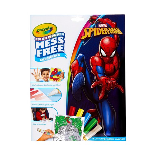Crayola Spiderman Colour Wonder 2021 Ocado