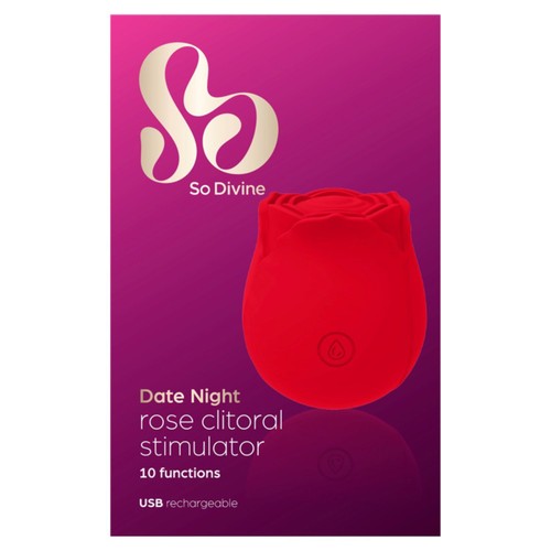 So Divine Date Night Rechargeable Rose Pulsating Clitoral Stimulator