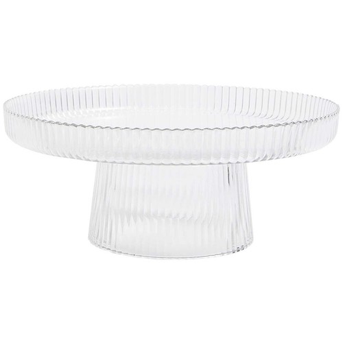 M&S Ribbed Glass Cake Stand 