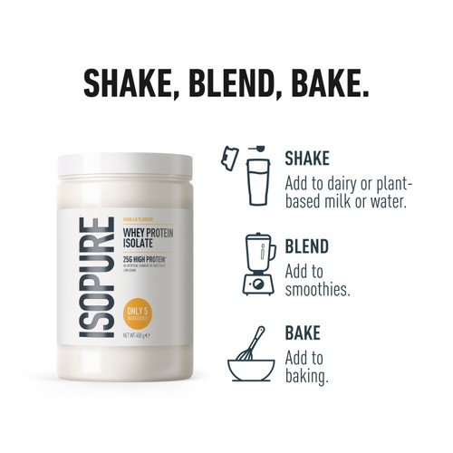 Isopure Vanilla Whey Protein Isolate Powder