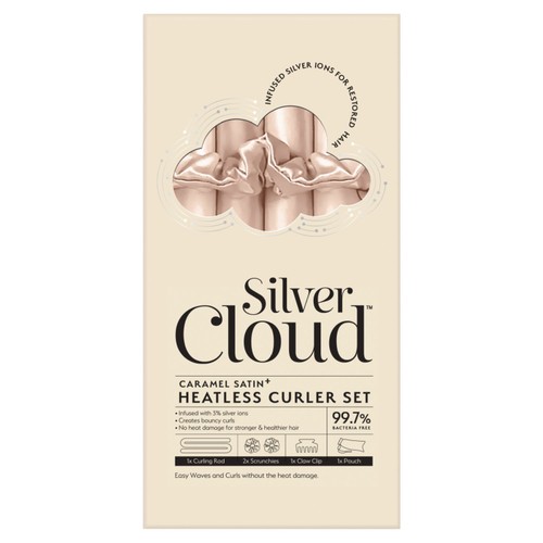 Silver Cloud Heatless Curlers Set, Caramel