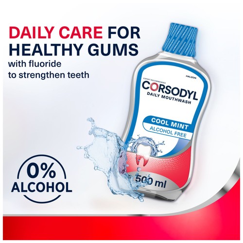 Corsodyl Daily Gum Care Mouthwash Alcohol Free Cool Mint