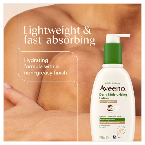 Aveeno Daily Moisturising Lotion with Cocoa Butter and Vanilla Scent