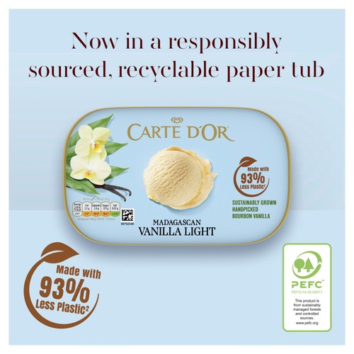 Carte D'Or Madagascan Vanilla Light Ice Cream Tub
