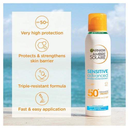 Ambre Solaire SPF 50+ Sensitive Dry Mist Sun Cream Spray