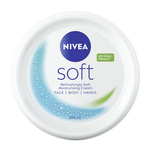 NIVEA Soft Moisturiser Cream for Face Hands & Body,
