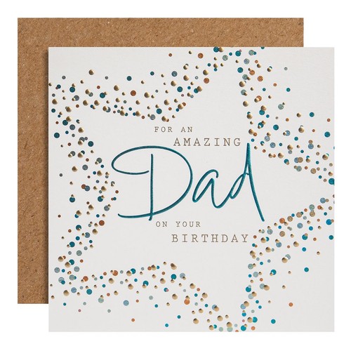M&S Dad Star Foiled Birthday Card
