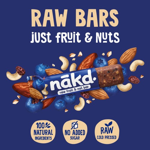 nakd. Blueberry Muffin Fruit & Nut Bars Multipack