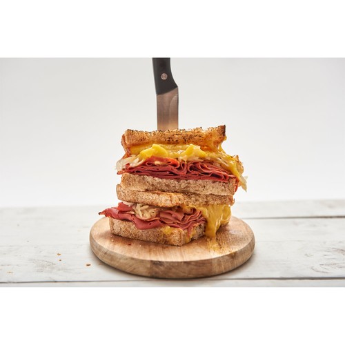 Squeaky Bean Pastrami Style Sandwich Slice