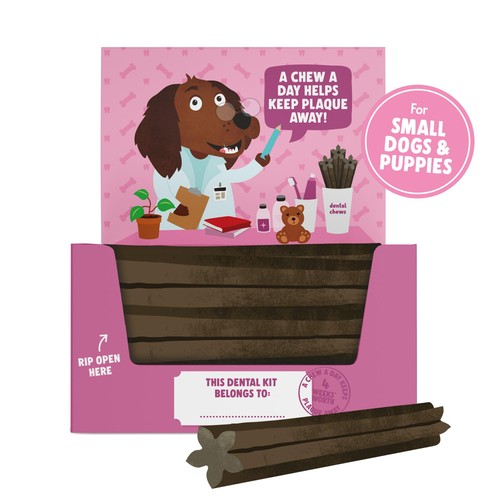 Denzel's Puppy Dental Sticks, Salmon, Spearmint & Coconut Oil