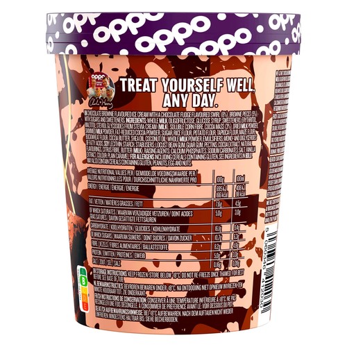 Oppo Gooey Chocolate Brownie Low Calorie Ice Cream Tub