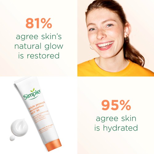 Simple Glow+ Triple Protect Moisturiser SPF30