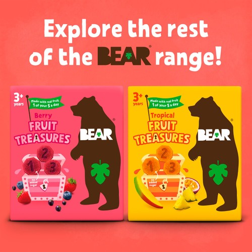 Bear Treasures Kids Snack 3+ Years Berry Flavour