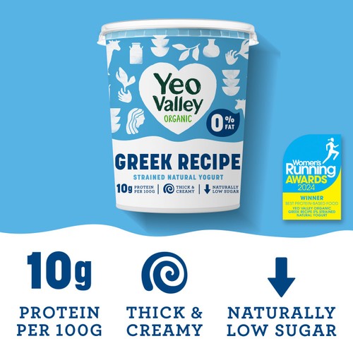 Yeo Valley Organic Greek Recipe 0% Strained Natural Yogurt 