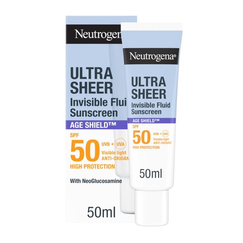 Neutrogena Ultra Sheer Face Sunscreen Age Defence Fluid SPF50