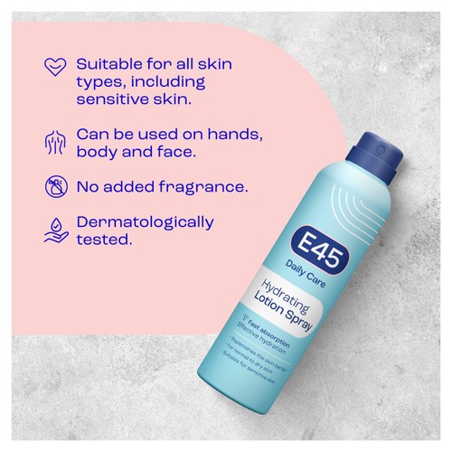 E45 Daily Moisturiser Spray for Dry & Sensitive Skin
