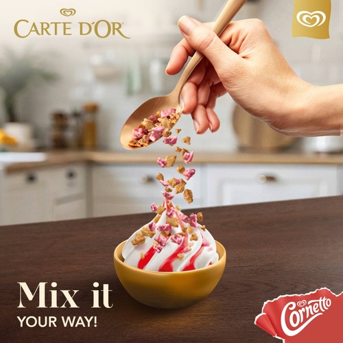 Carte D'or Sundae Strawberry Ice Cream Tub