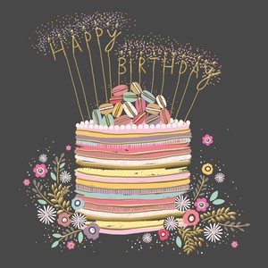Peach & Prosecco Delicious Day Birthday Card