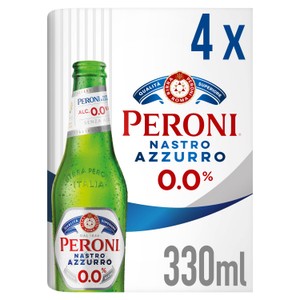 Peroni Nastro Azzurro Beer Lager Bottles 4x330ml