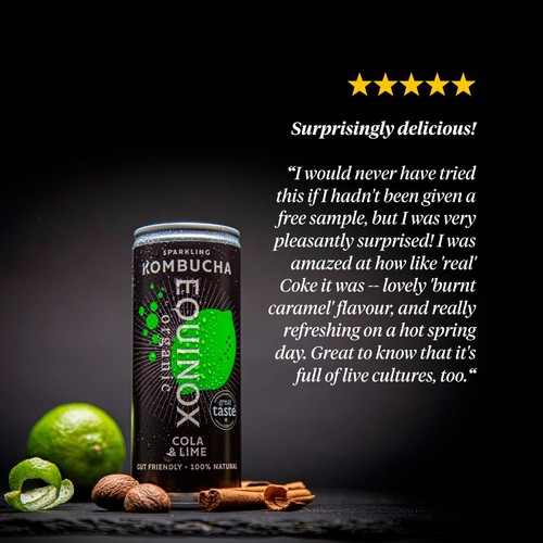 Equinox Organic Cola and Lime Kombucha