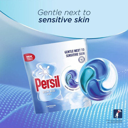 Persil Non Bio 4 in 1 Fast-Dissolving Laundry Capsules 48 Washes