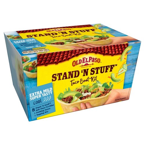 Old El Paso Mexican Stand 'N' Stuff Extra Mild Taco Kit with Soft Shells