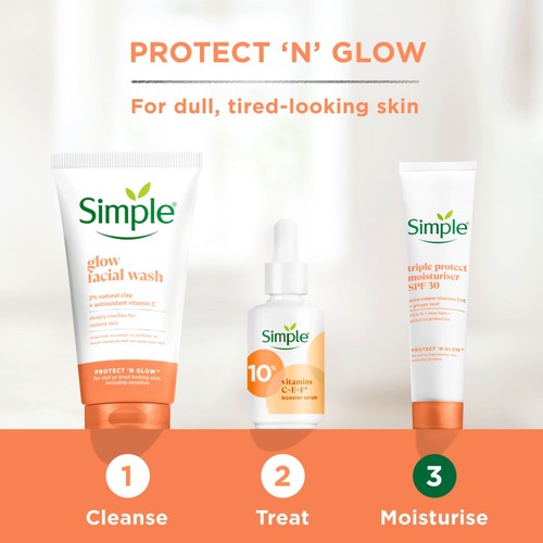 Simple Glow+ Triple Protect Moisturiser SPF30
